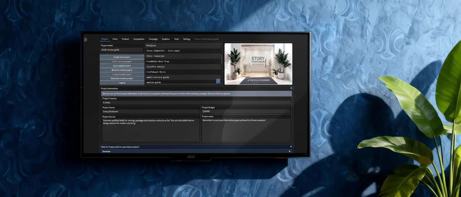 Story Companion Normal Mode eight-tab workspace