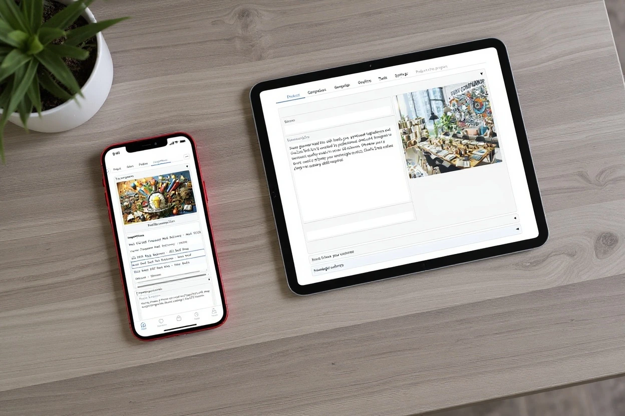 Story Companion running in web browser on desktop and mobile